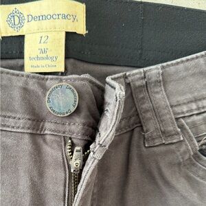 Democracy Charcoal Gray Denim Pants Ab Technical 12